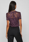 Vila Stasia Lace Top, Plum Perfect