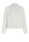 Vila Oda Pleated Shirt, Cloud Dancer