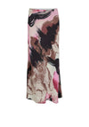 Vila Aluna Abstract Midi Skirt, Pink Multi