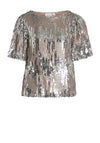 Vila Maya Sequins Blouse, Silver