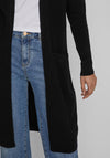 Vila Long Knit Cardigan, Black