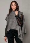 Nu Denmark Vilna Cable Knit Poncho, Grey