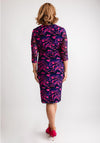 Via Veneto Printed Buckle Wrap Midi Dress, Purple