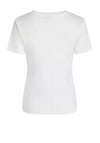 Tommy Hilfiger Womens V-Neck Slim Cotton T-Shirt, Ecru