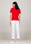 Tommy Hilfiger V-Neck Slim Fit Ribbed T-Shirt, Fierce Red