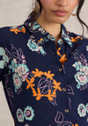 White Stuff Rua Floral Jersey Shirt Dress, Navy Multi