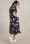 White Stuff Rua Floral Jersey Shirt Dress, Navy Multi