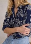 White Stuff Sophie Print Shirt, Navy