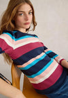 White Stuff Ribbed Striped T-Shirt, Multi