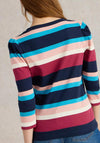 White Stuff Ribbed Striped T-Shirt, Multi