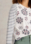 White Stuff Clara Long Sleeve Print T-Shirt, White Multi