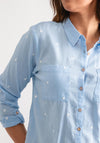 White Stuff Sophie Organic Cotton Shirt, Light Blue