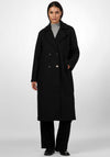 Y.A.S Margot Long Double-Breasted Coat, Black