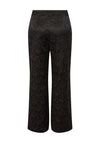 Y.A.S Tapera Damask Embossed Wide Leg Trouser, Black