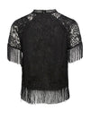 Y.A.S Sophia Lace Fringe Blouse, Black