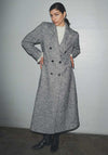 Y.A.S Petro Herringbone Long Coat, Grey Multi