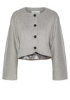 Y.A.S Esla Wide Sleeve Short Jacket, Medium Grey Melange