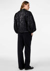 Y.A.S Rosy Sequin Balloon Sleeve Shirt, Black