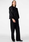 Y.A.S Rosy Sequin Balloon Sleeve Shirt, Black