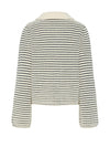 Y.A.S Fanto Striped Collared Cardigan, Gardenia