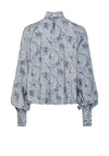 Y.A.S Limos Paisley Print Bow Blouse, Grisaille