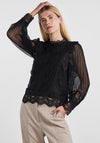 Y.A.S Sophia Lace Blouse, Black