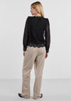 Y.A.S Sophia Lace Blouse, Black