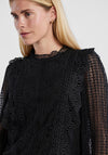 Y.A.S Sophia Lace Blouse, Black