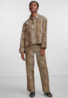 Y.A.S Leonora Leopard Print Denim Jacket, Nomad