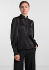 Y.A.S Frilla Puff Sleeve Blouse, Black