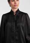 Y.A.S Frilla Puff Sleeve Blouse, Black