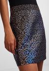 Y.A.S Alta Damask Print Skirt, Black