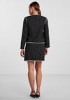 Y.A.S Clema Tweed Short Blazer, Black