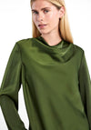 Y.A.S Selmi Cowl Neck Blouse, Rifle Green