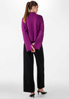 Y.A.S Castor Glitter Flared Sleeve Jumper, Purple