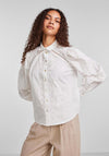 Y.A.S Kenora Embroidered Cotton Shirt, Star White