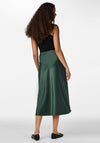 Y.A.S Pella Satin Midi Skirt, Green