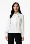 Y.A.S Gabriella Bow Tie Neck Blouse, Off-White