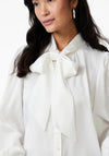 Y.A.S Gabriella Bow Tie Neck Blouse, Off-White