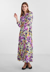 Y.A.S Avanna Floral Maxi Shirt Dress, Quiet Green