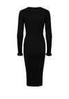 Y.A.S Ease Light Knit Ribbed Midi Dress, Black