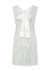 Y.A.S Olga Sequin Bow Back Mini Dress, Star White