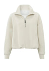 YAYA Double Layer Cropped Sweatshirt, Chalk White