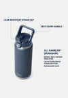 YETI Rambler 26oz Bottle with Straw Cap, Navy