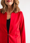 Leon Collection Single Buttoned Short Jacket, Red