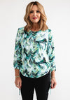 Leon Collection Abstract Print Top, Green