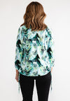 Leon Collection Abstract Print Top, Green