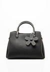 Zen Collection Flower Detail Grab Bag, Black