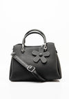 Zen Collection Flower Detail Grab Bag, Black