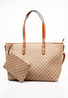 Zen Collection Honeycomb Print Tote Bag, Taupe